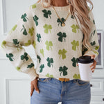 St Patrick's Day Shamrock Pullover Sweater