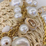 Versatile Pearl Conch Handbag