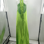 A-Line Loose Backless Solid Color Tied Halter-Neck Maxi Dresses