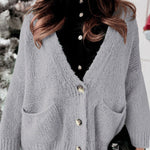Elegant Commuter Pocket Long Sleeve Loose Sweater