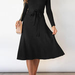 Bubble Long-sleeved Knitted Mid-length Dress