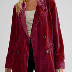 Elegant Solid Patchwork Turn-back Collar Outerwear