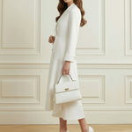 Irregularity Long Sleeves Asymmetric Buttoned Double-Breasted Solid Color Split-Joint Peaked Collar Blazer Mini Dresses