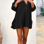 Long Sleeve Large Pocket Casual Jumpsuit