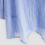JFN Cotton & Linen Asymmetric Hem Loose Fit Long Sleeve Shirts Tunic Top
