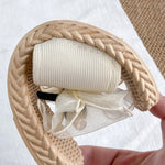 Bowknot Gauze Open Toe Split-Joint Slippers