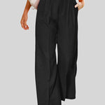 High Waist Wide Leg Pants with Pockets