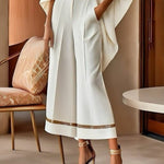 Wide Leg Pockets Solid Color Pants