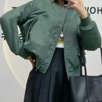 Stand Collar Thickened Single-sided Flight Jacket Baseball Jacket