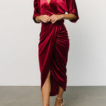 V-neck sexy irregular skirt evening dress