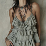Vintage-style Camisole With Multiple Layers Of Ruffles