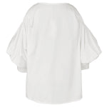 Puff Sleeves Buttoned Solid Color Blouses&Shirts Tops