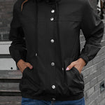 Casual Sportswear Solid Pocket Hooded Collar Outerwear