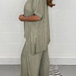 Floaty 2 Piece Sleeved Trouser Set