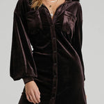 Women's gold velvet dress