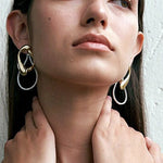 Simple Irregular Personality Zircon Earrings