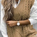 Oversized Vest Knit Sweaters Tank Pullover Fall Outfit