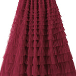Be Your Own City Queen Tiered Elastic Waist Tulle Maxi Skirt