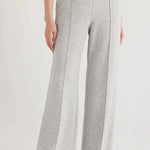 Weather Gets Cold Solid Color V-neck Top and Elastic Waist Pocketed Lounge Pants Set