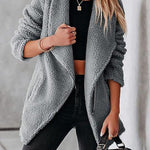 Fashion casual lambskin jacket with zipper pockets and grain velvet jacket
