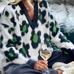 Cosy October Knit Flower Pattern Loose Pullover Sweater