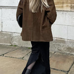 Nubuck Vintage Lapel Loose Suede Jacket