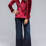 Vintage Gold Velvet Long Sleeve Pocket Blazer