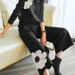 Long Sleeves Loose Asymmetric Floral Printed Split-Joint Lapel Cardigan Tops