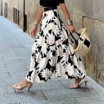 Elastic waist long skirt