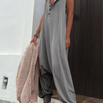 Ryker Pocketed Half Button Hooded Jumpsuit
