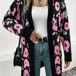 Floral Casual Women's Cardigan Sweater