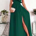 Darling Muse Ruffle One Shoulder Party Maxi Dress