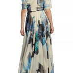Unique Printed Bohemian Short-sleeved One-shoulder Maxi Dress