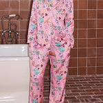Pink Furniture Print Home Long-sleeved Two-piece Set