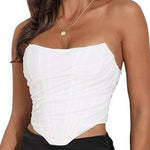 Strapless Ruched Crop Top