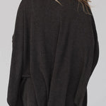 Textured Lace Trim Open Front Kimono Cardigan