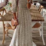 Temperament Commuter Fashion Bubble Half Sleeve High Waist Dress