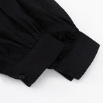 Bodycon Elasticated Waist Belted Buttoned Layered Solid Color Split-Joint Mini Dresses Shirt Dress