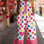 Women'S Casual Color-Block Pattern Printed Jumpsuit