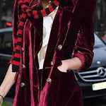 Casual Street Pocket Buttons Velvet Turn-back Collar Outerwear(4 Colors)