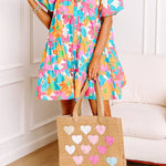 HAPPY SMILES FLORAL MINI DRESS