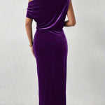 Marilyn - Classic Velvet Midi Dress for Effortless Elegance