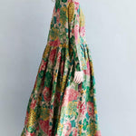 National Style Flower Printed Long Dress