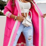 Autumn and winter casual all-match hooded long cardigan sweater jacket