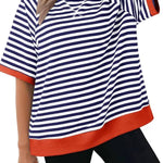 Women's Oversized Striped T Shirts