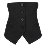 Adjustable Waist Half Suit Vest