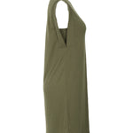 A-Line Loose Solid Color Split-Joint Round-Neck Mini Dresses