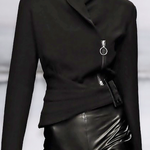 Long Sleeves Asymmetric Solid Color Zipper Stand Collar Jackets