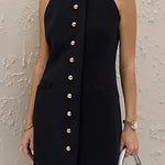Versatile Lapel Slim Pencil Dress