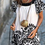One-shoulder loose holiday beach dress